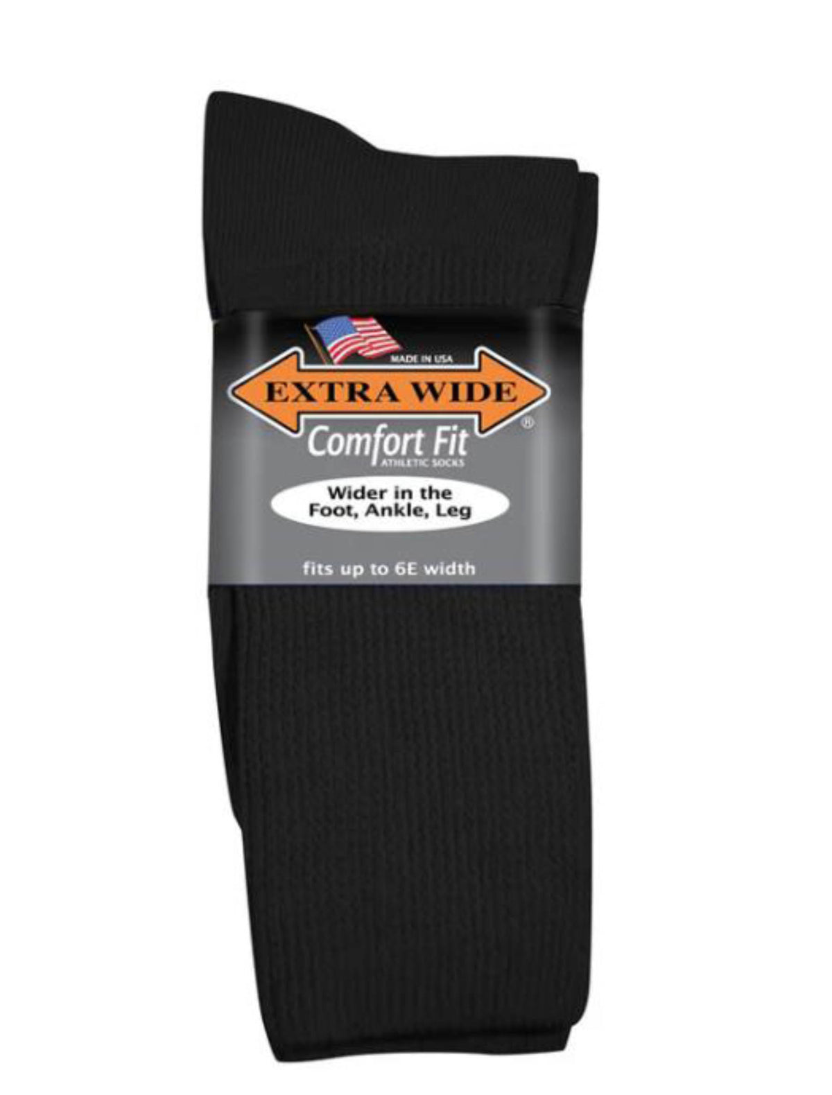 Black-EXTRA WIDE ATHLETIC CREW SOCK 1 Main image