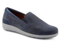 Navy Snake Print Nubuck-ORLEANS 1