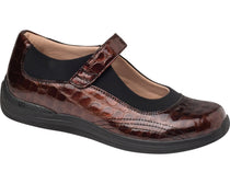 Brown Croc Patent Leather-ROSE 1