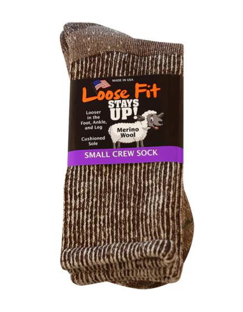 EXTRA WIDE LOOSE FIT MARLED MERINO WOOL CREW SOCK Secondary image
